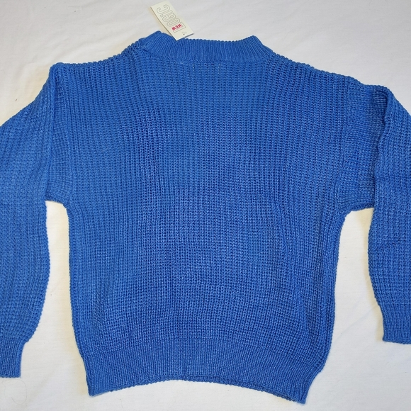 New Logic Blue Crew Neck Knit Sweater with Crest, Large, NWT - Picture 6 of 11